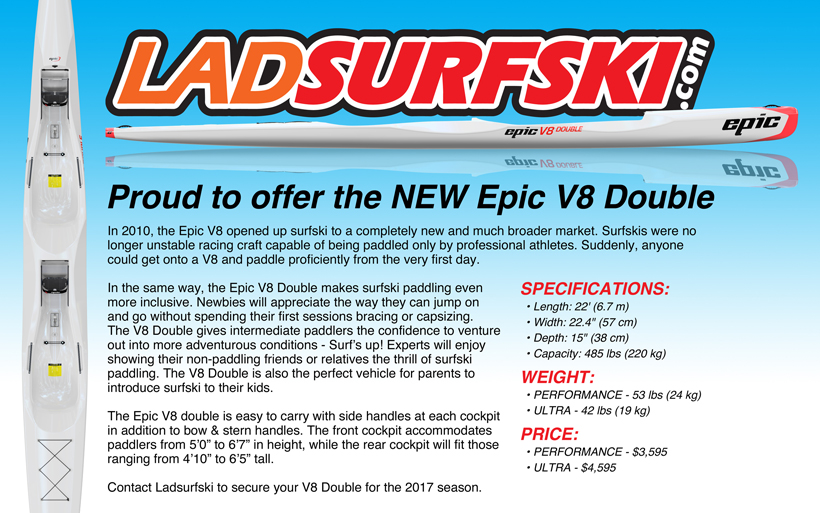 Epic V8 Double tandem surfski